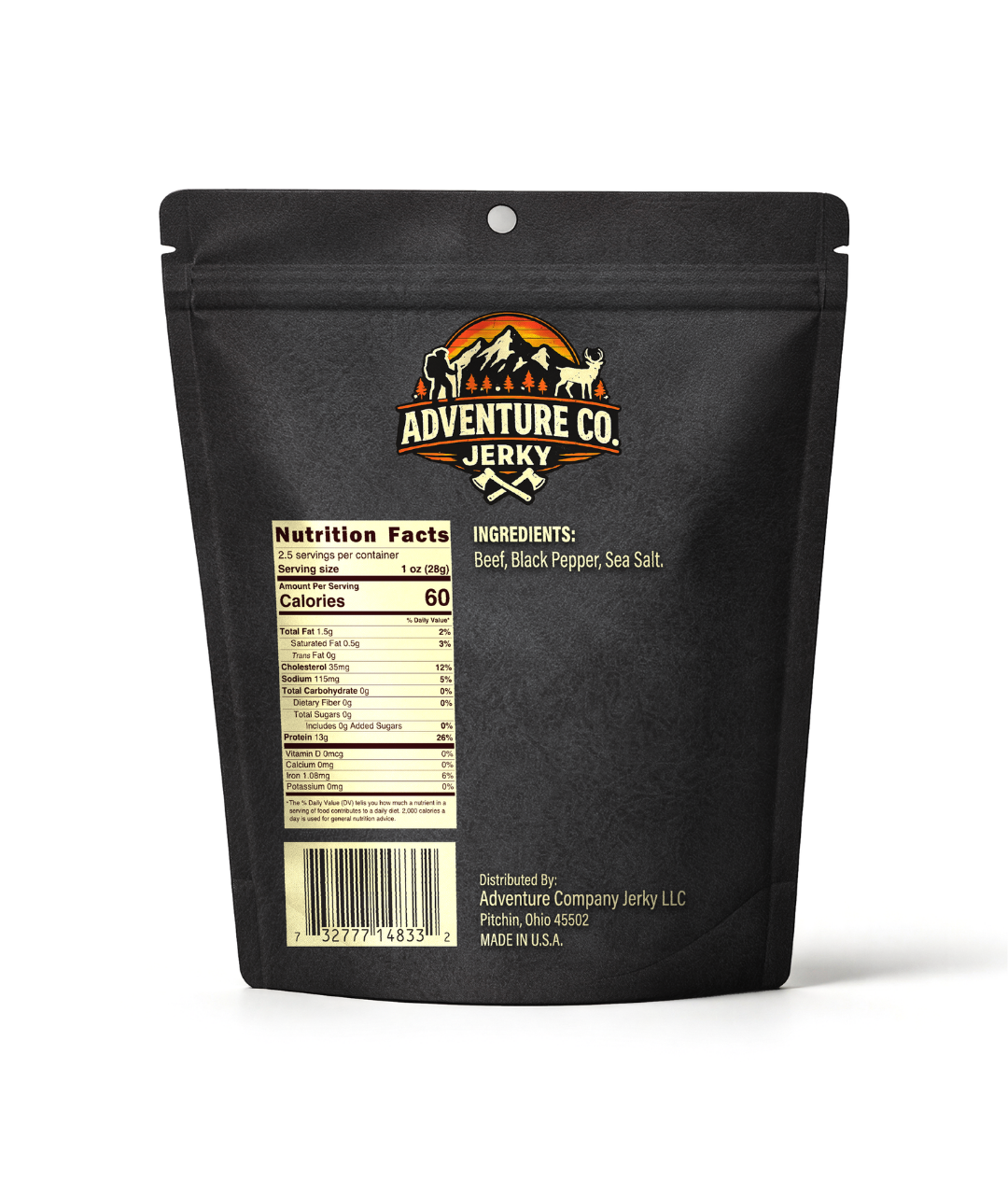 Beef Jerky - Black Pepper & Sea Salt